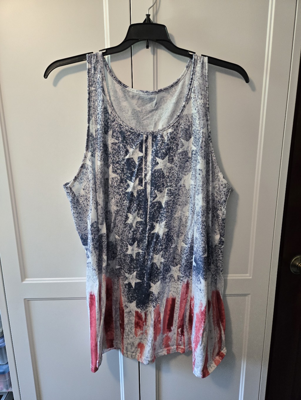 Shein Women's Star & Stripe Sleeveless Tank - Blue/Red/White